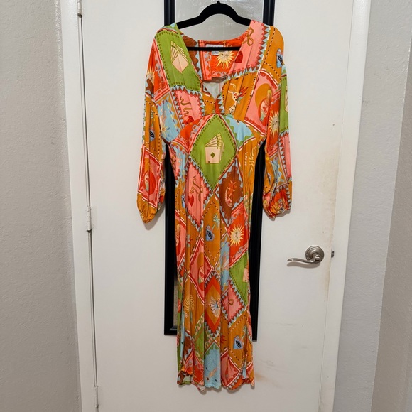 Never Fully Dressed Dresses & Skirts - Never Fully Dressed Vibrant Patchwork Midi Dress